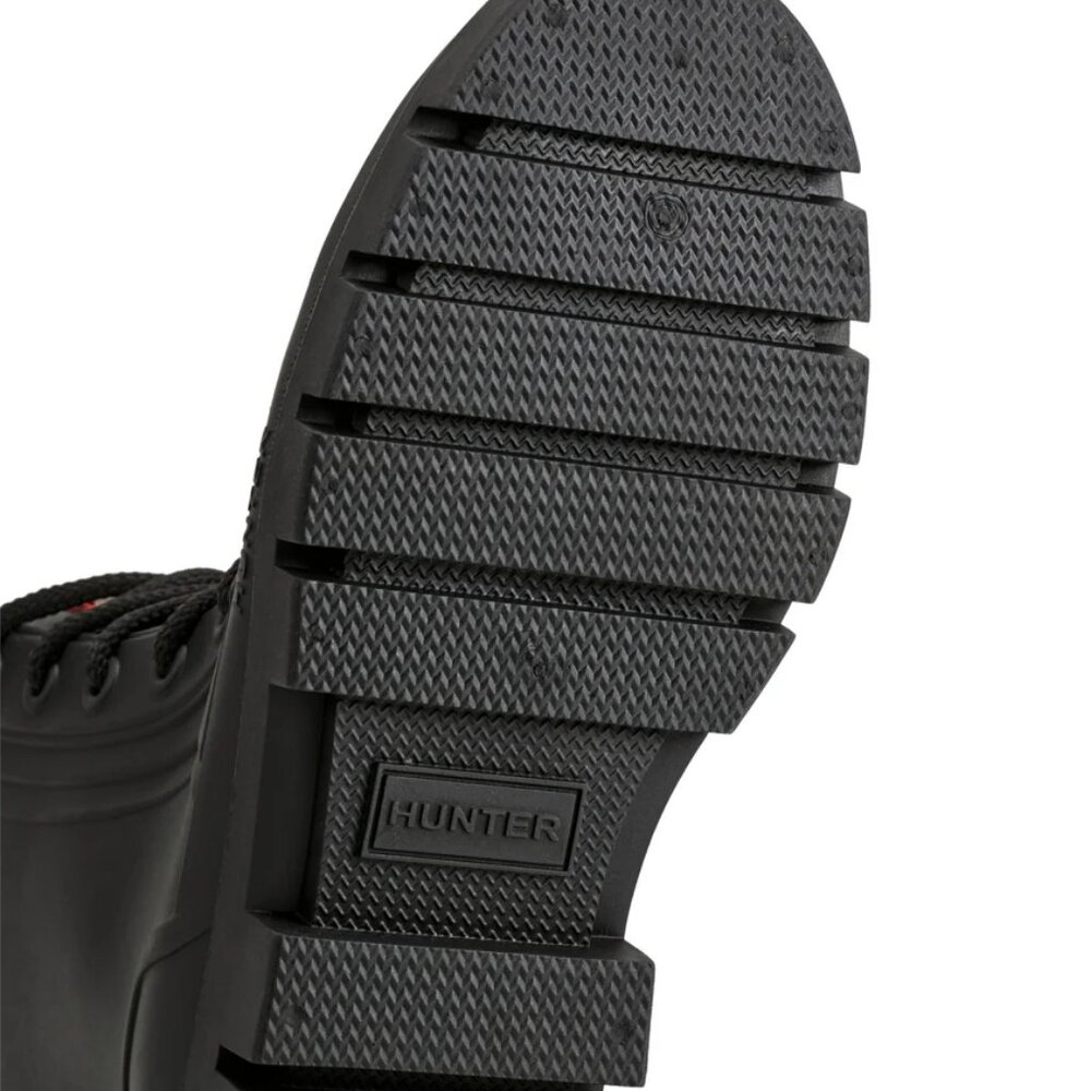 Hunter Women's Diana Waterproof Lace-Up Rain Boots in Black - Picture 7 of 10